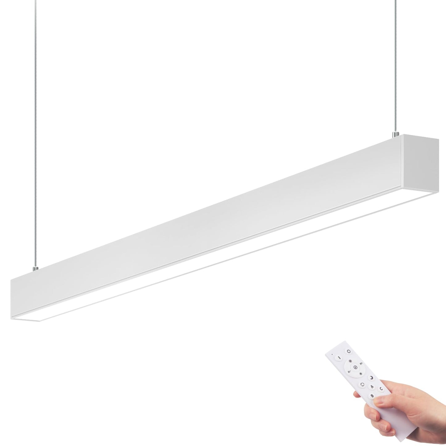 Barrina 4FT LED Linear Light 5568, Dimmable, Color Changing 3000K-6000K, Black, 1 Pack, Aluminum
